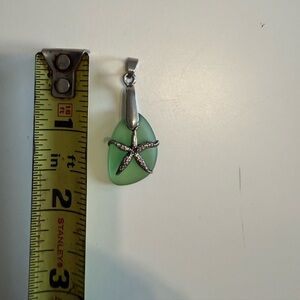 Starfish beach glass charm